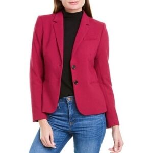 J. Crew Dark Berry Schoolboy Stretch Crepe Blazer 16